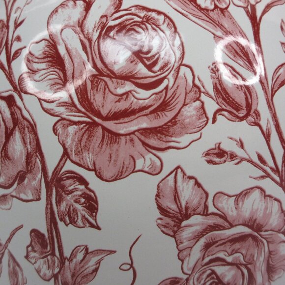 Pioneer Woman Agatha Enamel on Steel 1.8 Qt Whistling Tea Kettle Floral Red - Picture 6 of 11